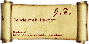 Jandaurek Hektor névjegykártya